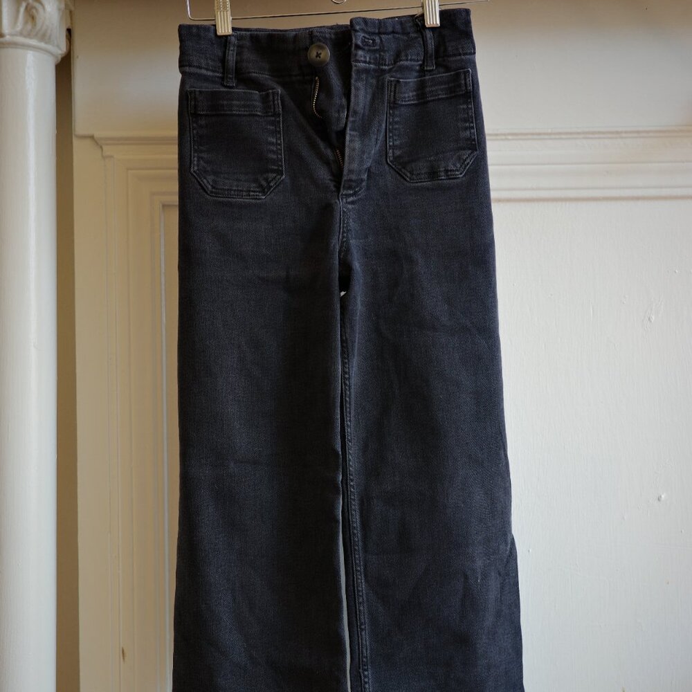 Pilcro The Skipper Wide Leg Faded Black Jeans - Size 26